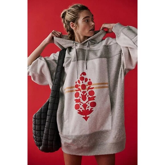 New Free People MOVEMENT Triple Threat Hoodie $168 X-SMALL Gray Slouchy - Picture 4 of 7